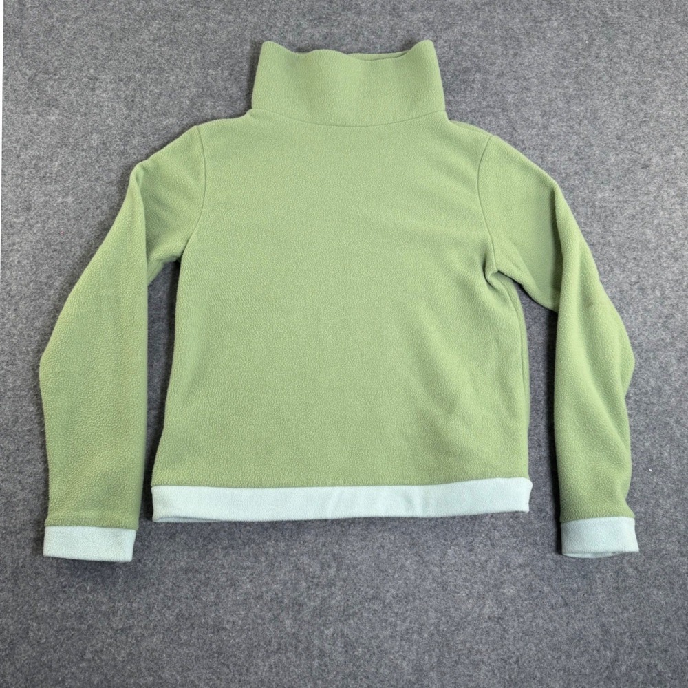Dudley Stephens Green Fleece Turtleneck Pullover Contrast Trim Small DS-011-234